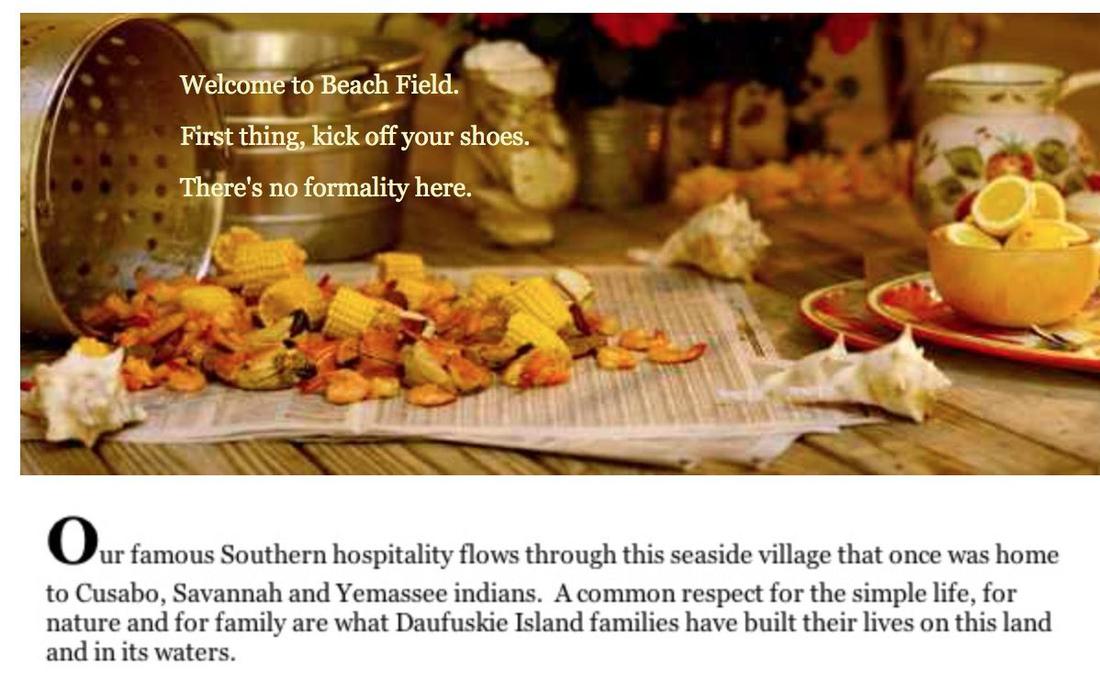 Beachfield on Daufuskie Island website